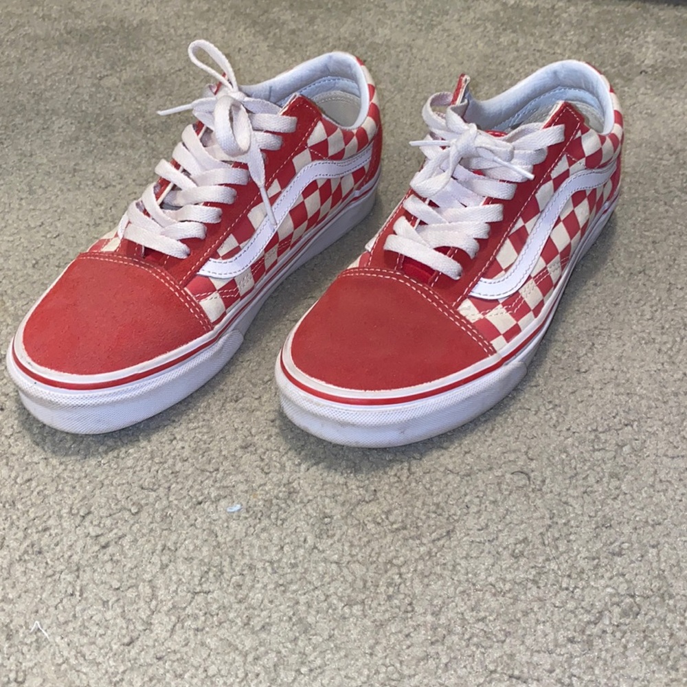 Red Checkered Vans